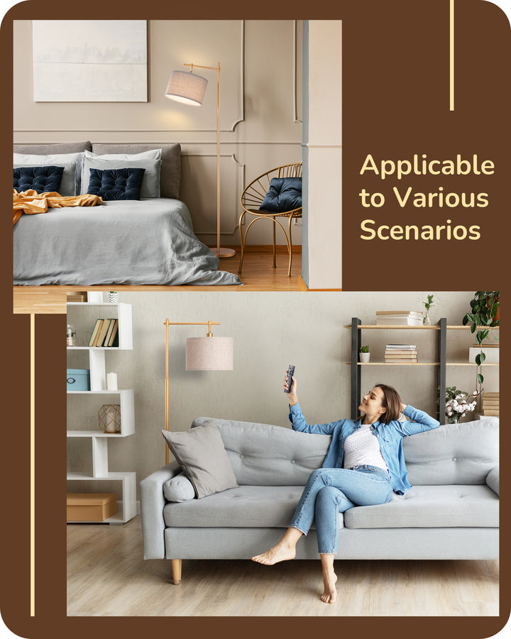 Dimmable Gold Floor Lamp with Remote Control-HFLG54A