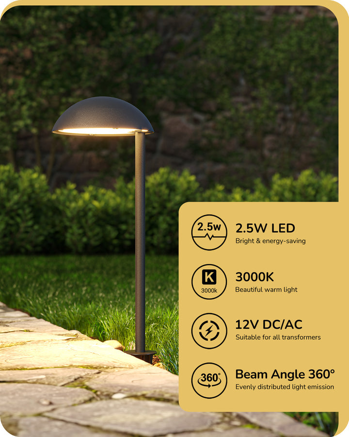 3W 3000K Low Voltage Landscape Lights, 50,000 Hrs, 4 Pack-HGSL37A