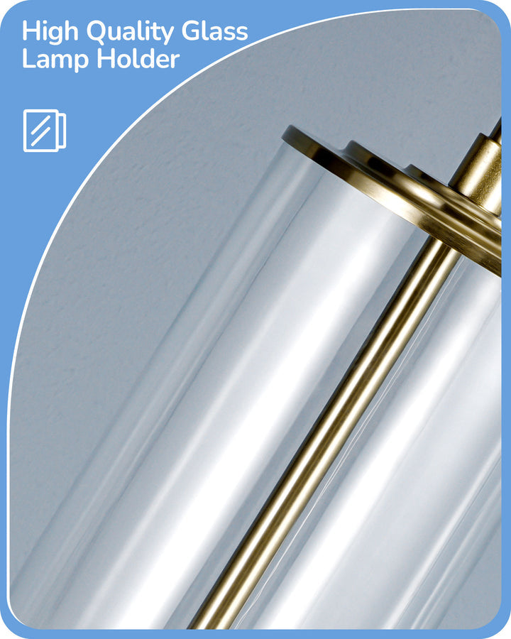 23.6IN Glass Table Lamp DIY Fillable Base-HLTL07A