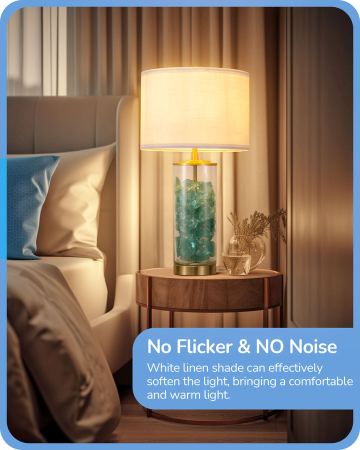 23.6IN Glass Table Lamp DIY Fillable Base-HLTL07A