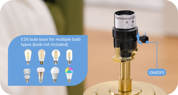 23.6IN Glass Table Lamp DIY Fillable Base-HLTL07A