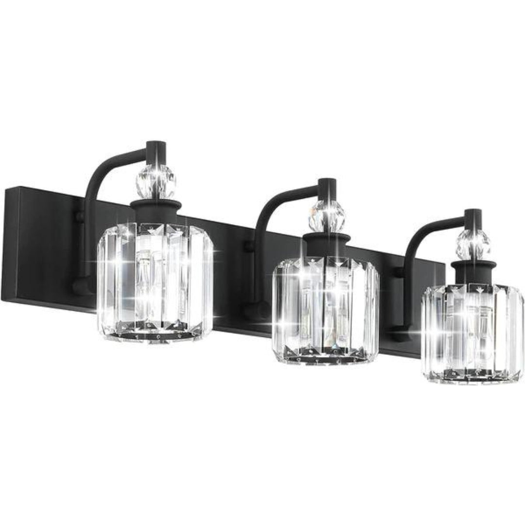 5-Light Crystal Vanity, Matte Black theluminousdecor