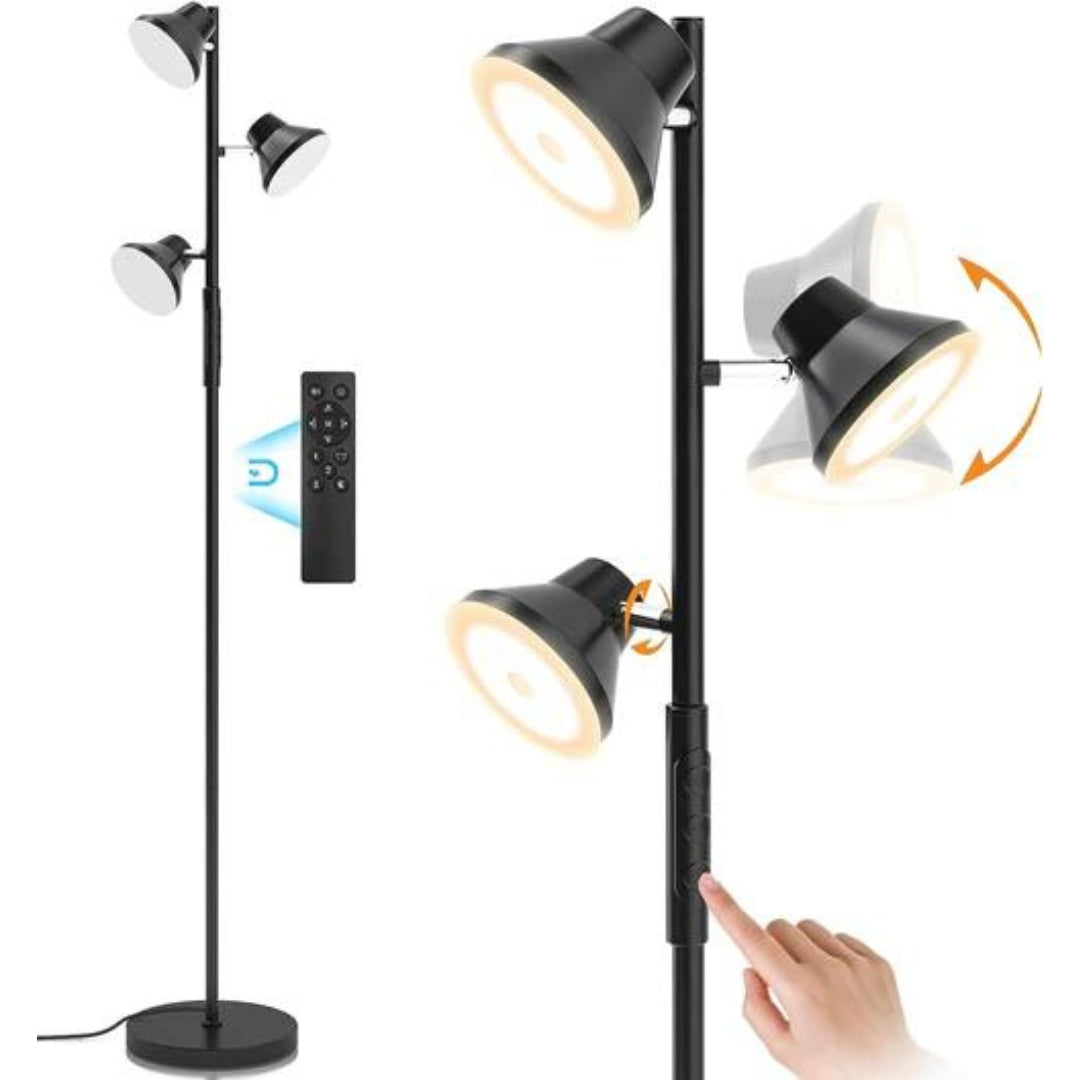 LED Floor Lamp, Matte Black theluminousdecor
