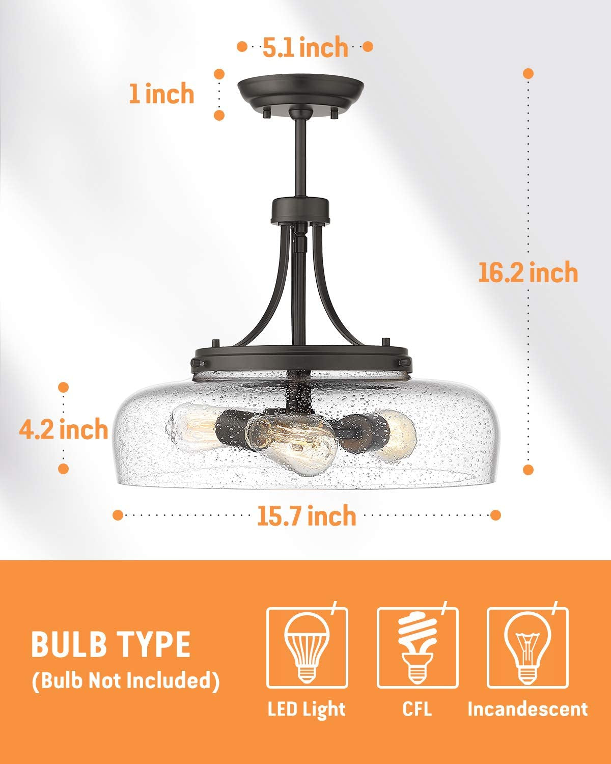 3-Light Industrial Pendant Light - Stylish Lighting for Modern Spaces