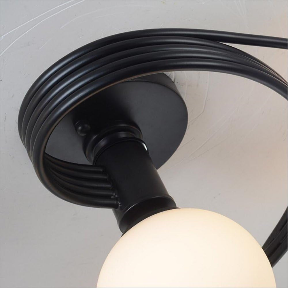 Joypeach Rustic Style LED Flush Mount Ceiling Lights, Creative Living Room Ceiling Lamp, Bedroom Ceiling Lamp, Ceiling Lamp for Dinning Room (110V)