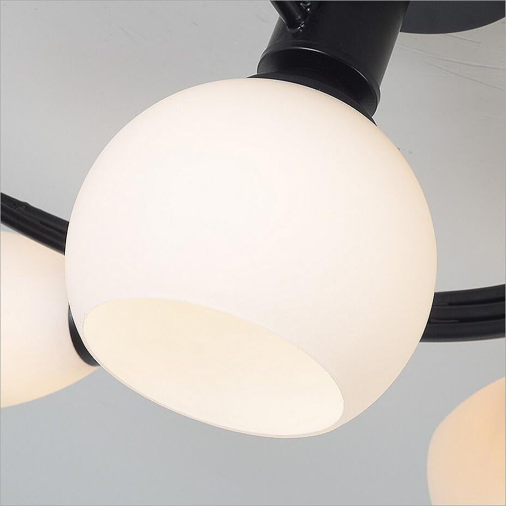 Joypeach Rustic Style LED Flush Mount Ceiling Lights, Creative Living Room Ceiling Lamp, Bedroom Ceiling Lamp, Ceiling Lamp for Dinning Room (110V)