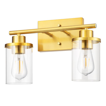 2-Light Gold Bathroom Vanity Light-HHVL04E