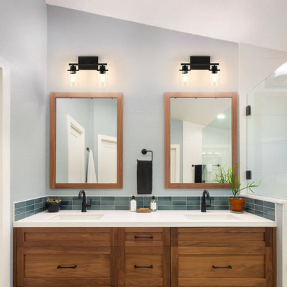 Matte Black Bathroom Light Fixtures-HHVL01B