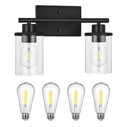 Matte Black Bathroom Light Fixtures-HHVL01B