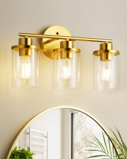 3 Light Gold Bathroom Vanity Light-HHVL04D