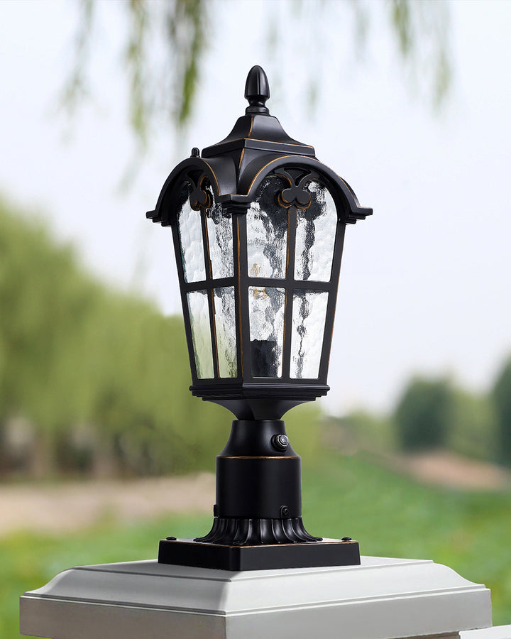 Dusk to Dawn Outdoor Post Light with Pier Mount Base-HOPL01A