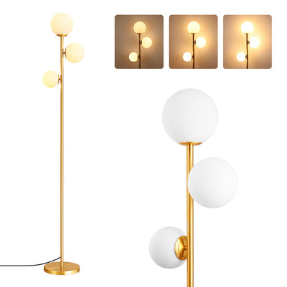 EDISHINE 69" Modern Gold Floor Lamp-HLFL08C