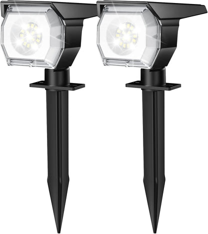 Solar Spot Lights Outdoor with Auto On/Off and 3 Lighting Modes