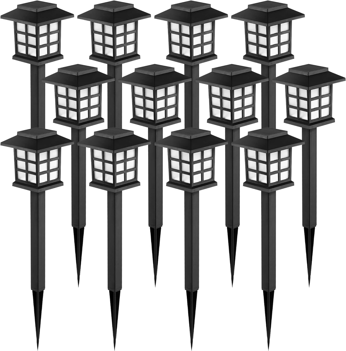 12 Pack LED Solar Lights Outdoor Waterproof