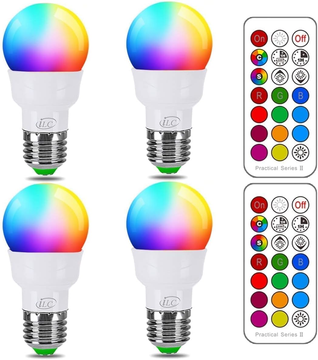 RGB LED Color Changing Light Bulb