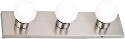 3 Indoor Light Dimmable for Bathroom Bedroom Vanity Makeup, Satin Nickel