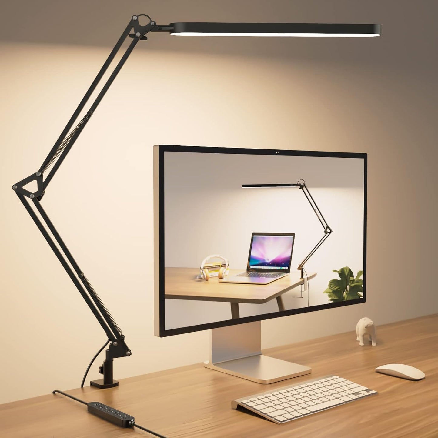 31.5" Tall 12W Lamp for Desk, Black