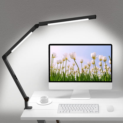 Architect Desk Lamp with Dual Light and Adjustable Swing Arm