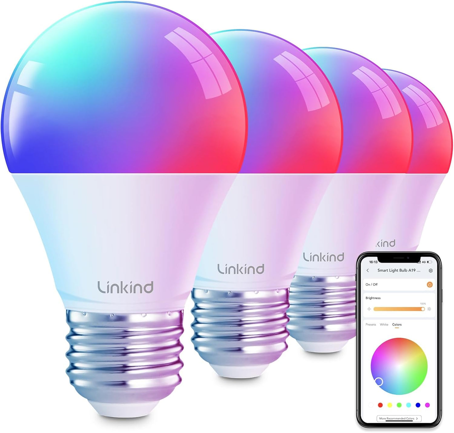 A19 Smart LED Light Bulbs Works with Alexa & Google Home