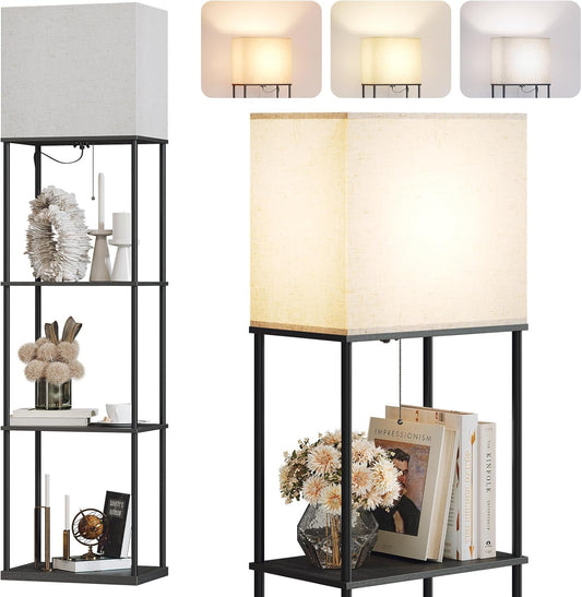 4-Tier Modern Standing Lamp with 3 Color Temperature Bulb