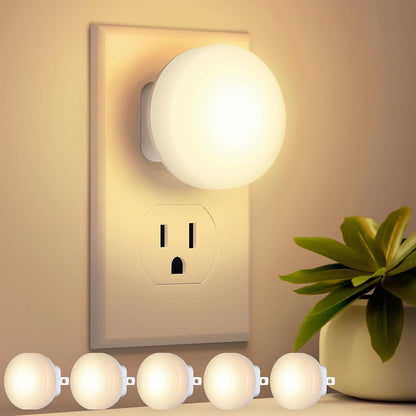 LED Night Lights Plug into Wall 5-Pack with Light Sensors