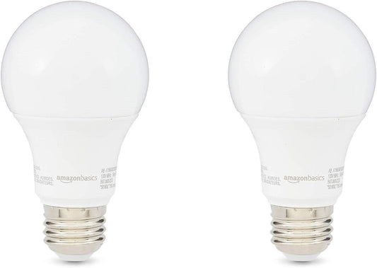 2-Pack Non-Dimmable A19 LED Light Bulb