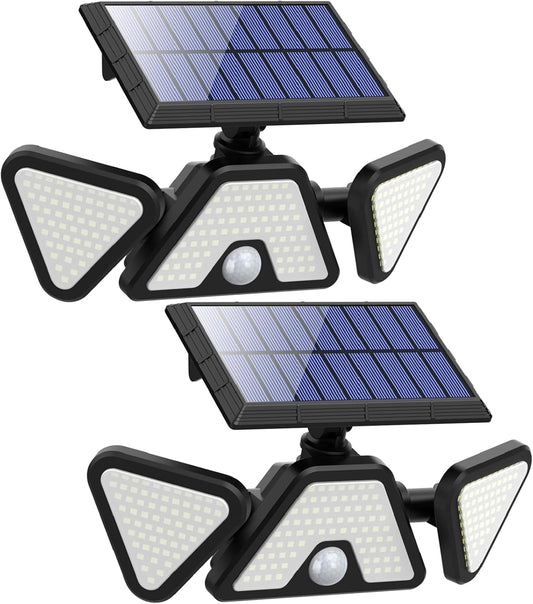 203 LED IP 65 Waterproof Solar Flood Security Lights Sensor Outdoor Lights