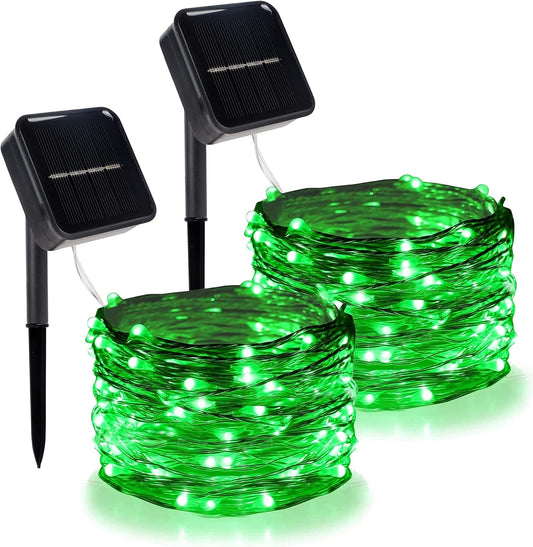 Twinkle Star 39.4 FT 120 LED Green Solar String Lights