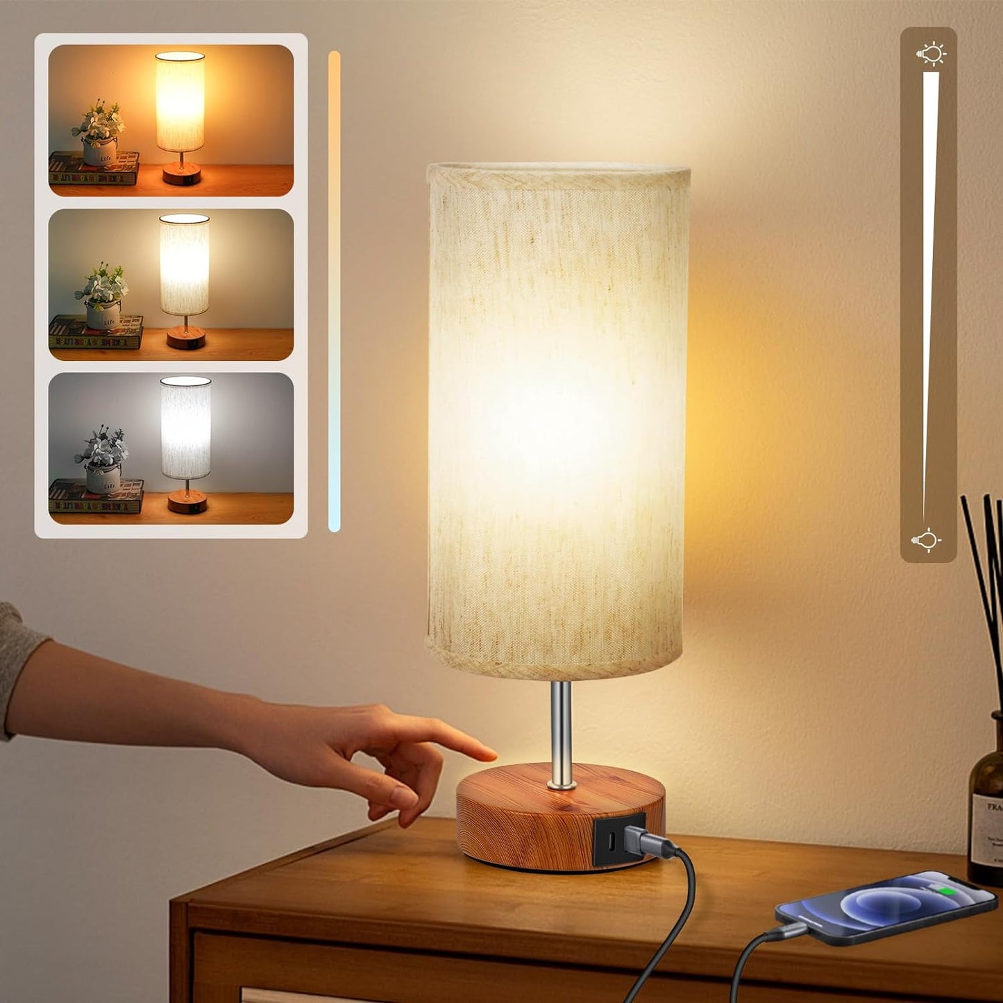 Dimming Small Lamp with 3 Color Temperature