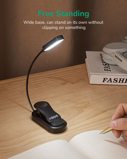 USB Rechargeable Dimmable Book Light, 3 Color Modes, 2 Charging Modes-HBRL11B1