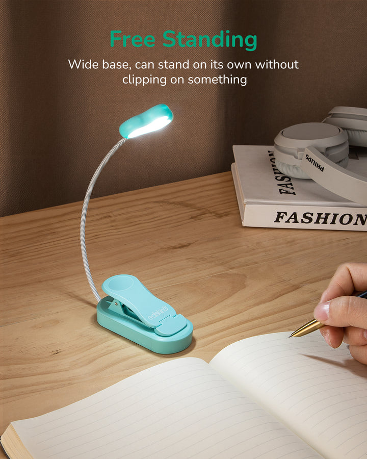 USB Rechargeable Dimmable Book Light with 3 Color Modes-HBRL10C1