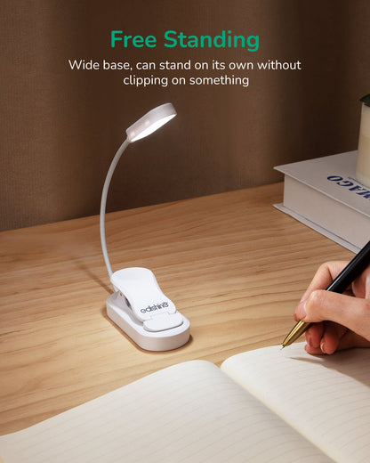 USB Rechargeable Dimmable Book Light, 3 Color Modes, 2 Charging Modes-HBRL11A1