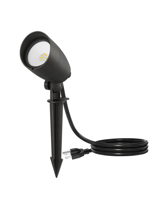 Waterproof Outdoor Spotlight 3000K 2-Level Dimmable (507lm 8.75W/263lm 4W) with 5ft Extension Cord-HGSL10A