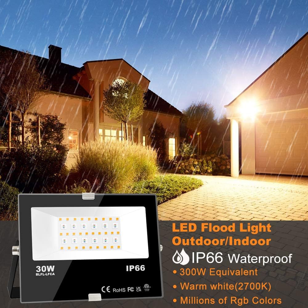 30W Led Flood Light Outdoor 300W Equivalent