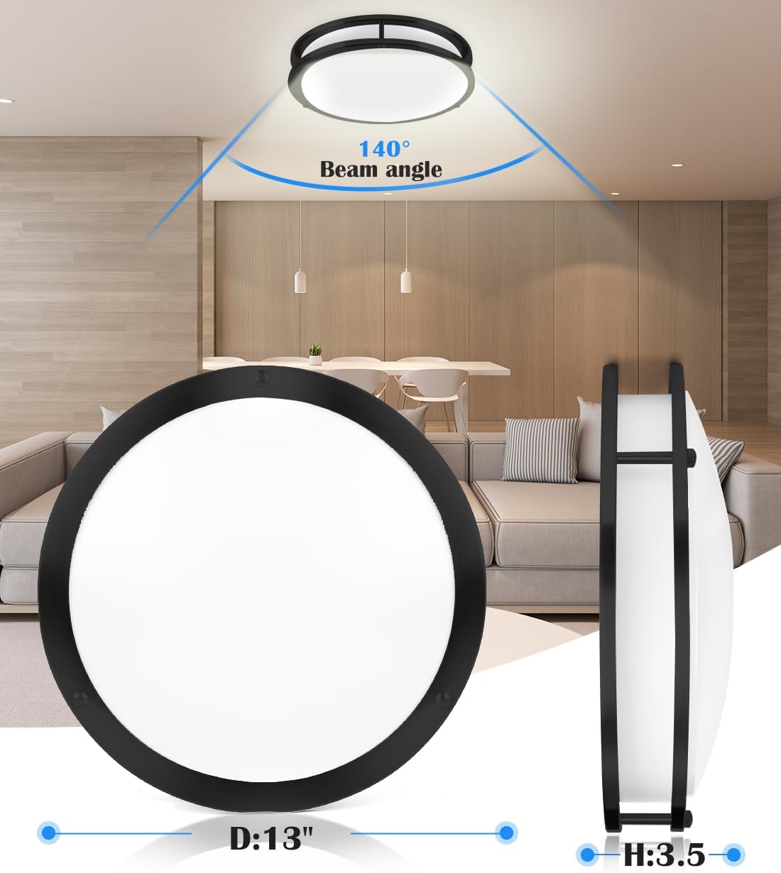 13 Inch Flush Mount LED Ceiling Light