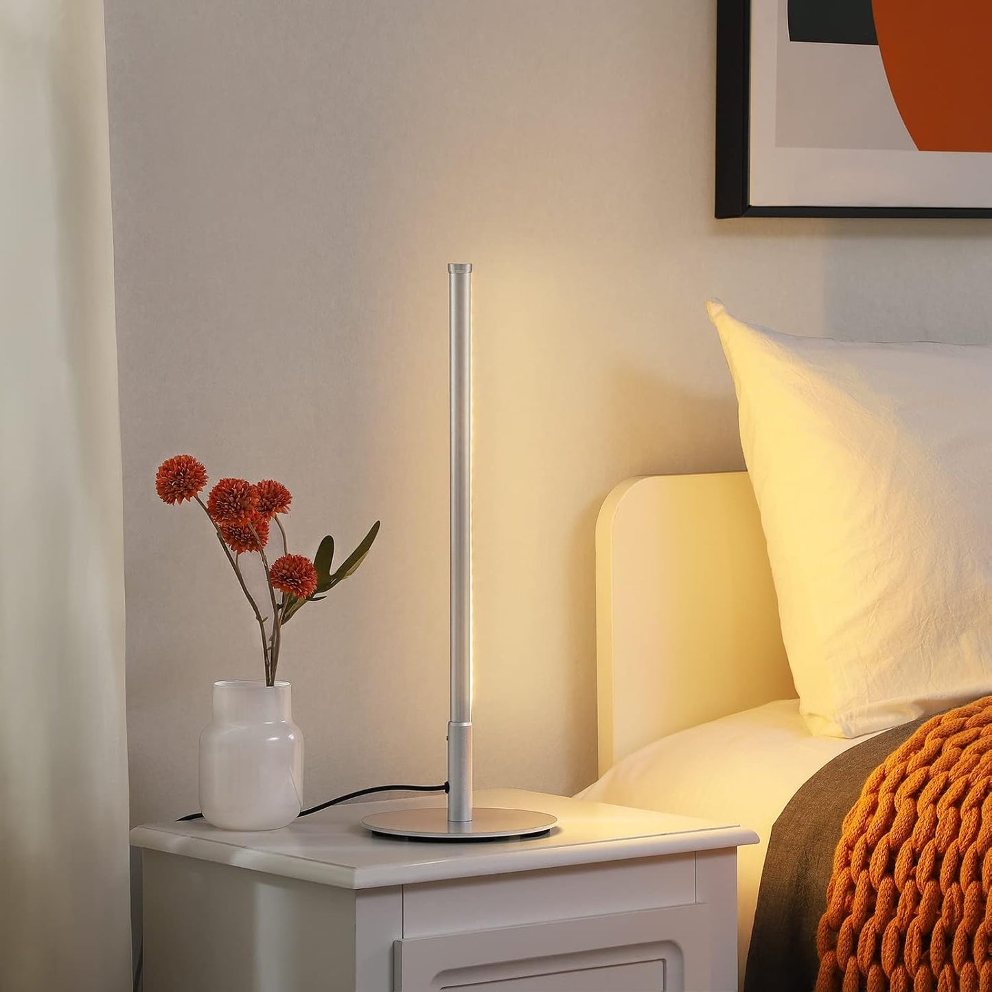 Minimalist Bedside Lamp with 3 Dimmable Color Temperature