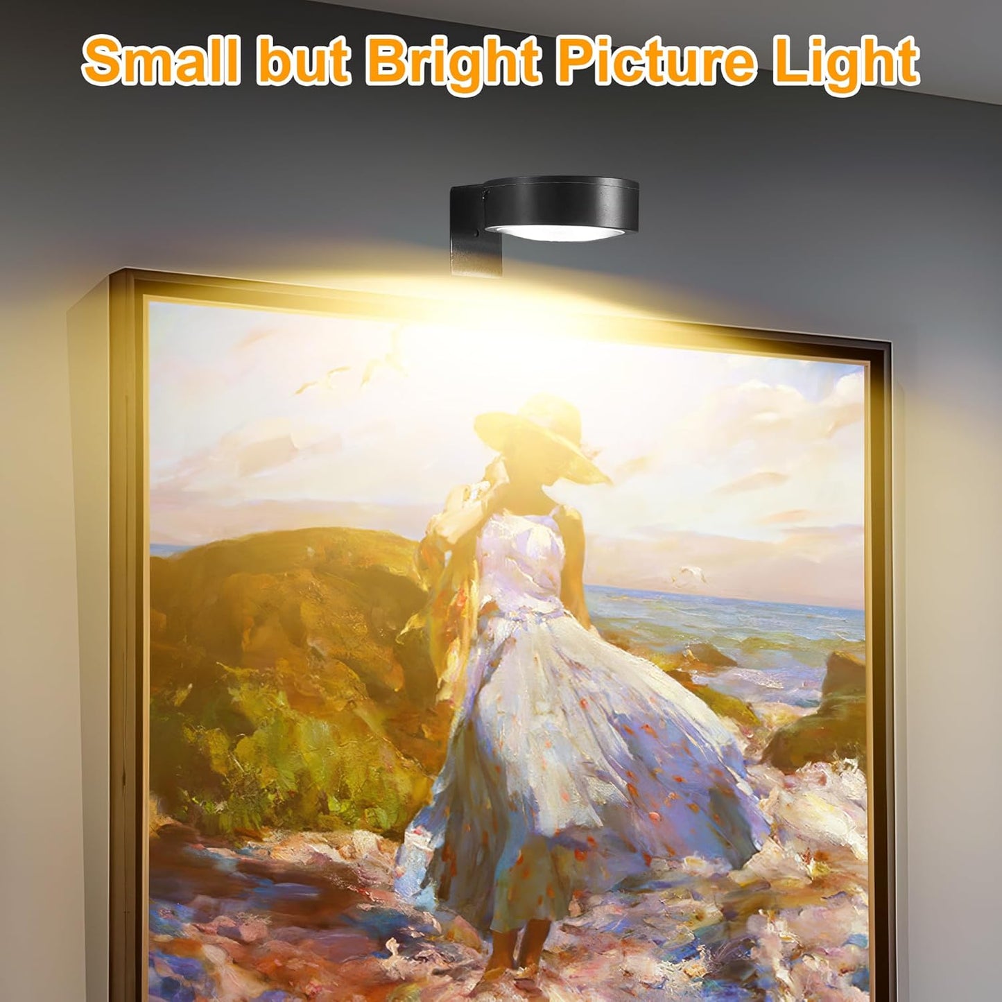 3 Pcs Picture Lights for Wall Battery Operated