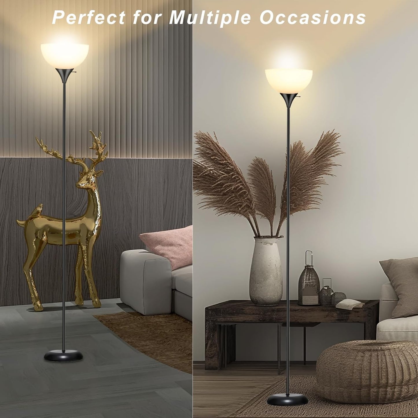 Drop-Resistant Led Floor Lamp, White