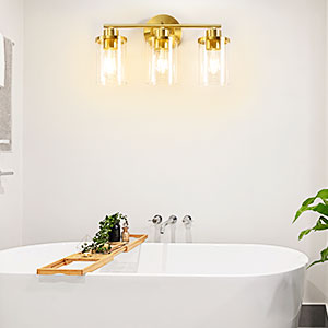 3 Light Gold Bathroom Vanity Light-HHVL04D