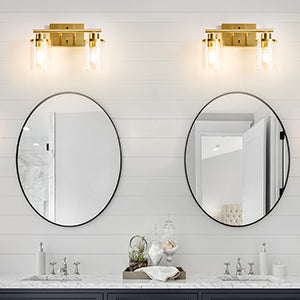 2-Light Gold Bathroom Vanity Light-HHVL04E