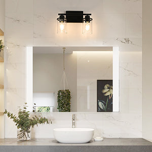 Matte Black Bathroom Light Fixtures-HHVL01B