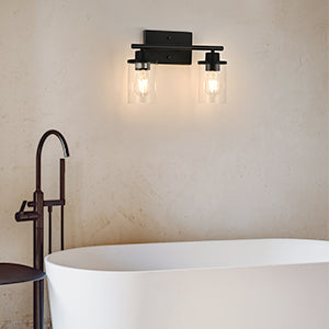 Matte Black Bathroom Light Fixtures-HHVL01B