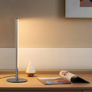 Dimmable Silver 6W Table Lamp with 3 Colour Temperature & Touch Controller, 1 Pack-HLTL02S