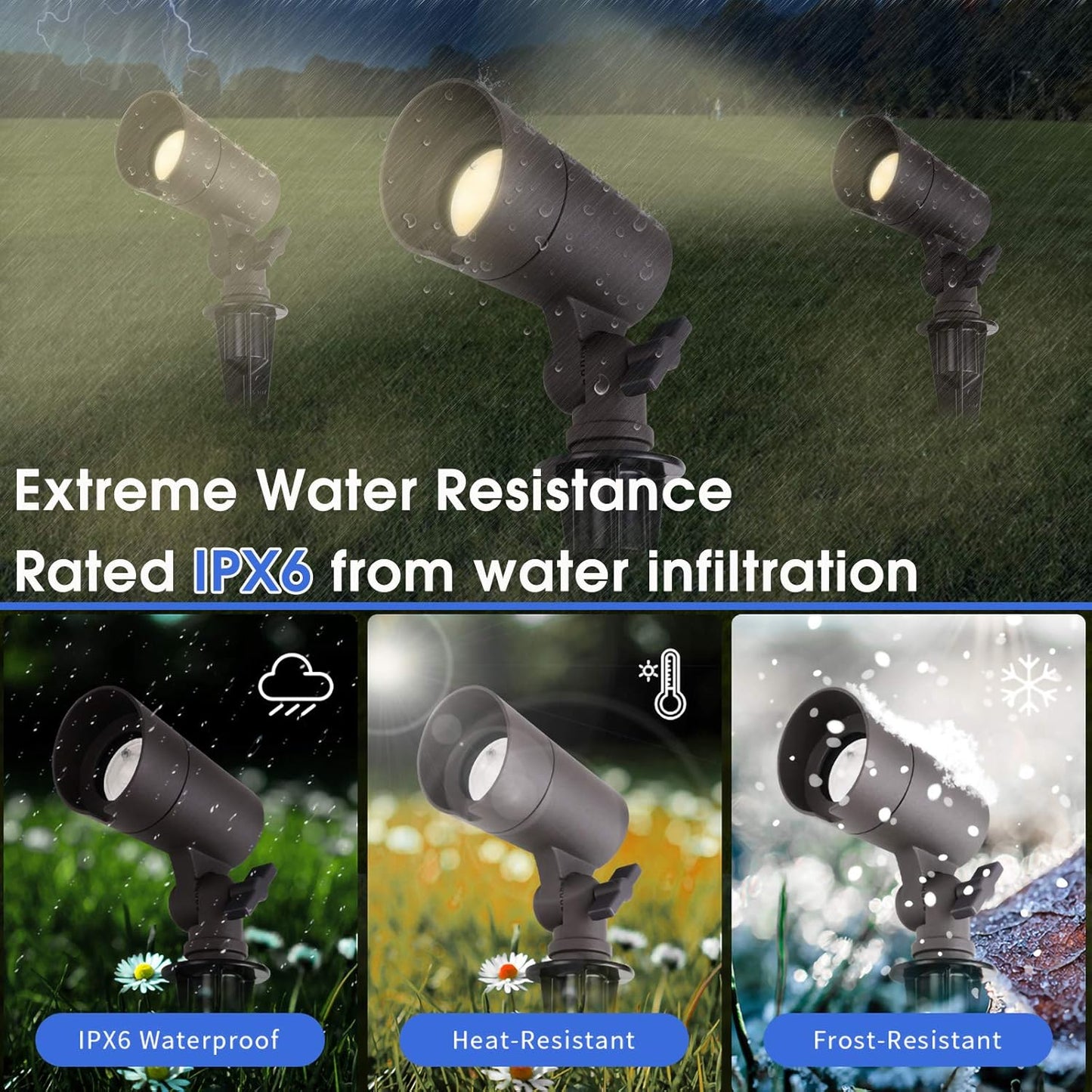 2 Pack Outdoor Waterproof Garden Pathway Lights