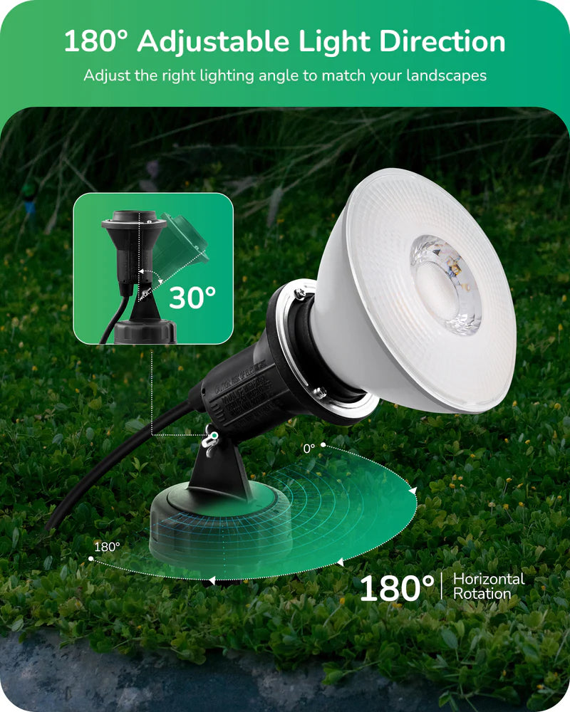 120V 180° Adjustable Outdoor Spotlights (2 Pack)-WHGSL15A