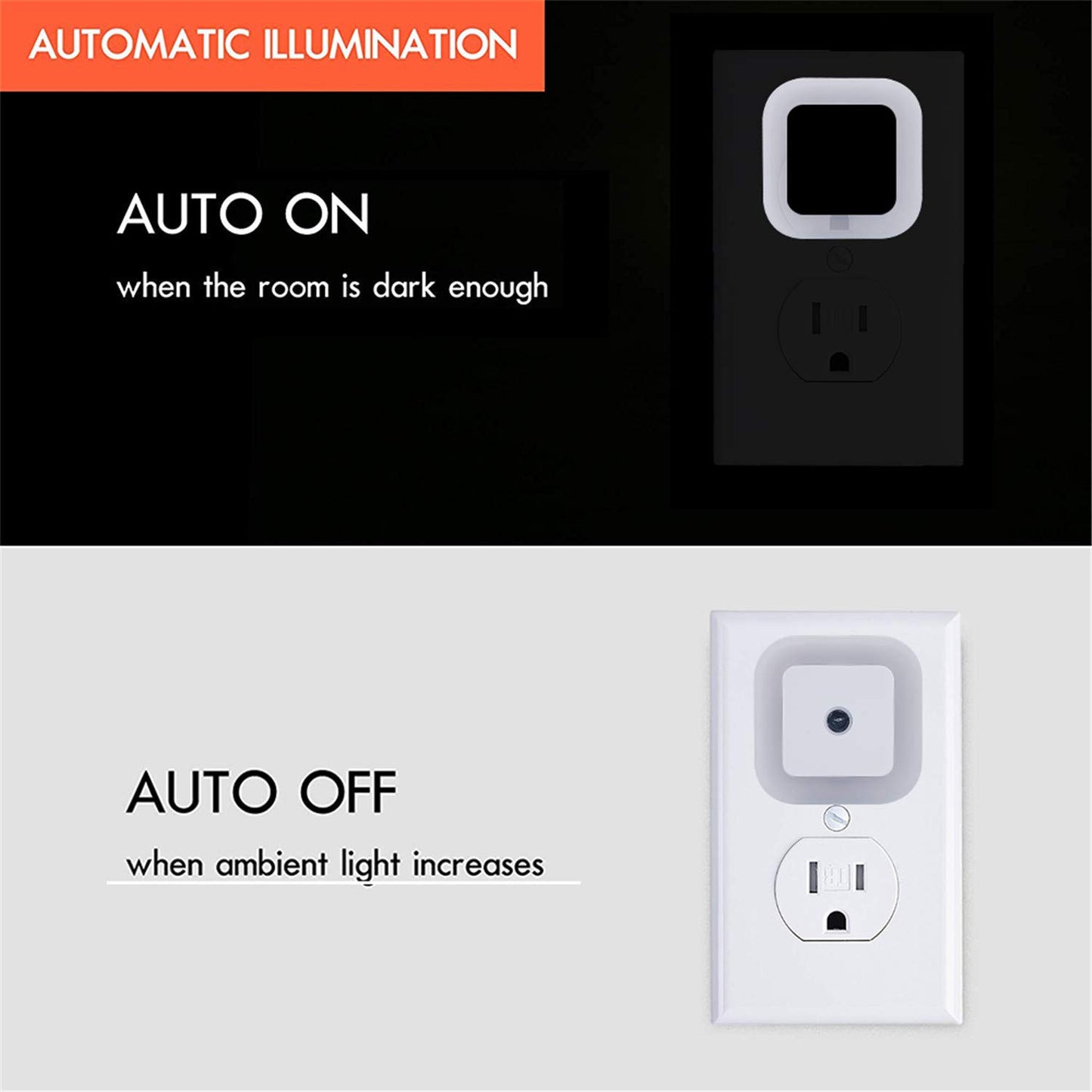 Night Light Lamp with Smart Sensor Dusk to Dawn Sensor