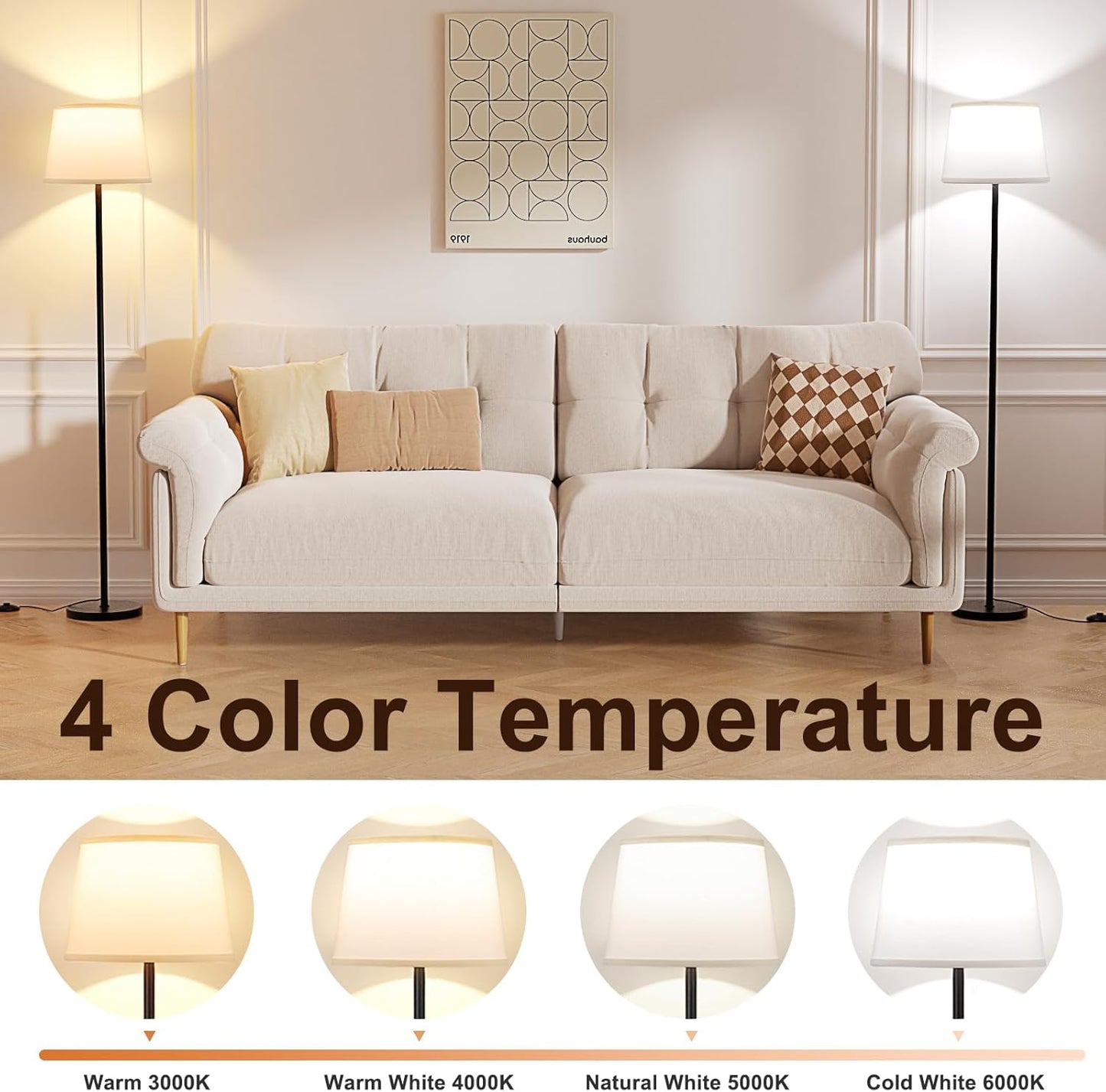 Dimmable Colors Temperature Standing Lamp Foot Switch