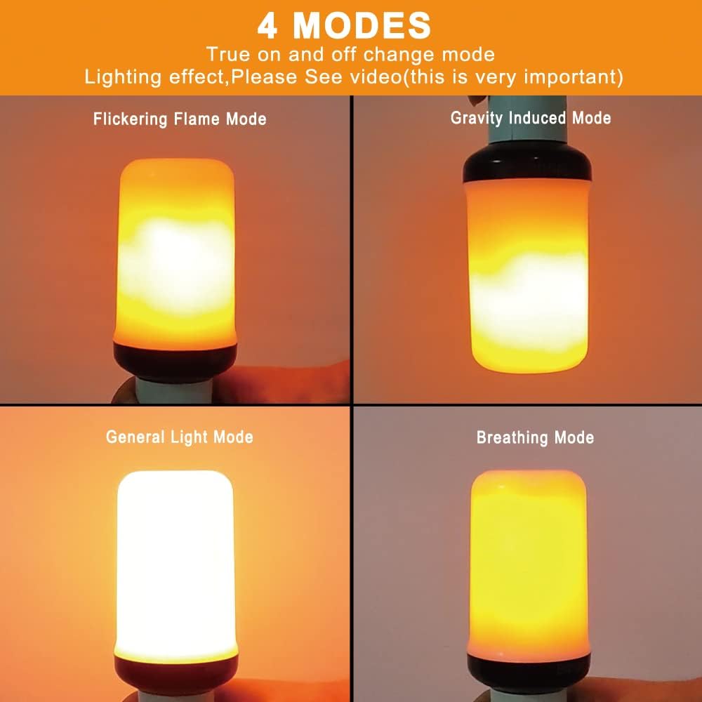 4 Modes Flame Light Bulbs with Gravity Sensor