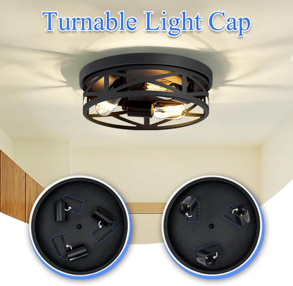 3-Light Flush Mount Fixture for Hallway