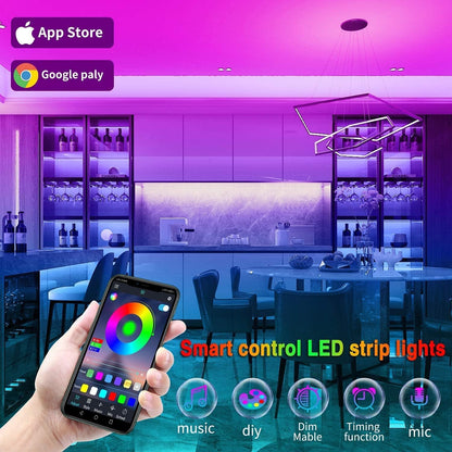 Led Lights for Bedroom 100ft (2 Rolls of 50ft) Music Sync Color Changing Strip Lights